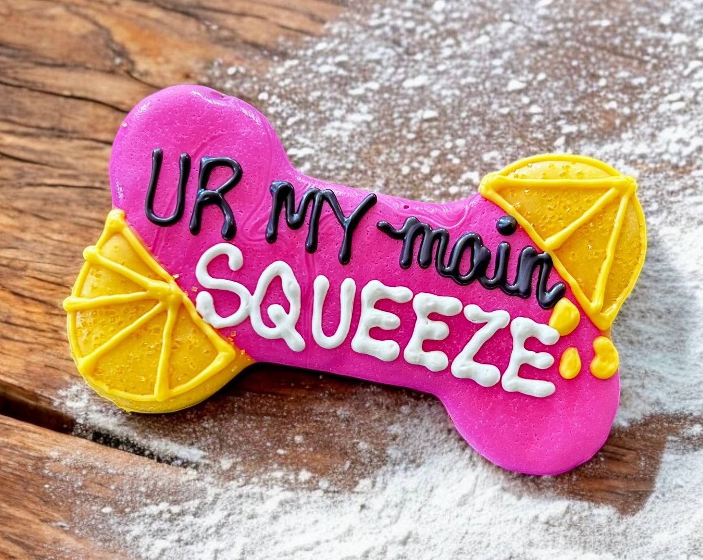 6 inch UR my main Squeeze bone dog treats