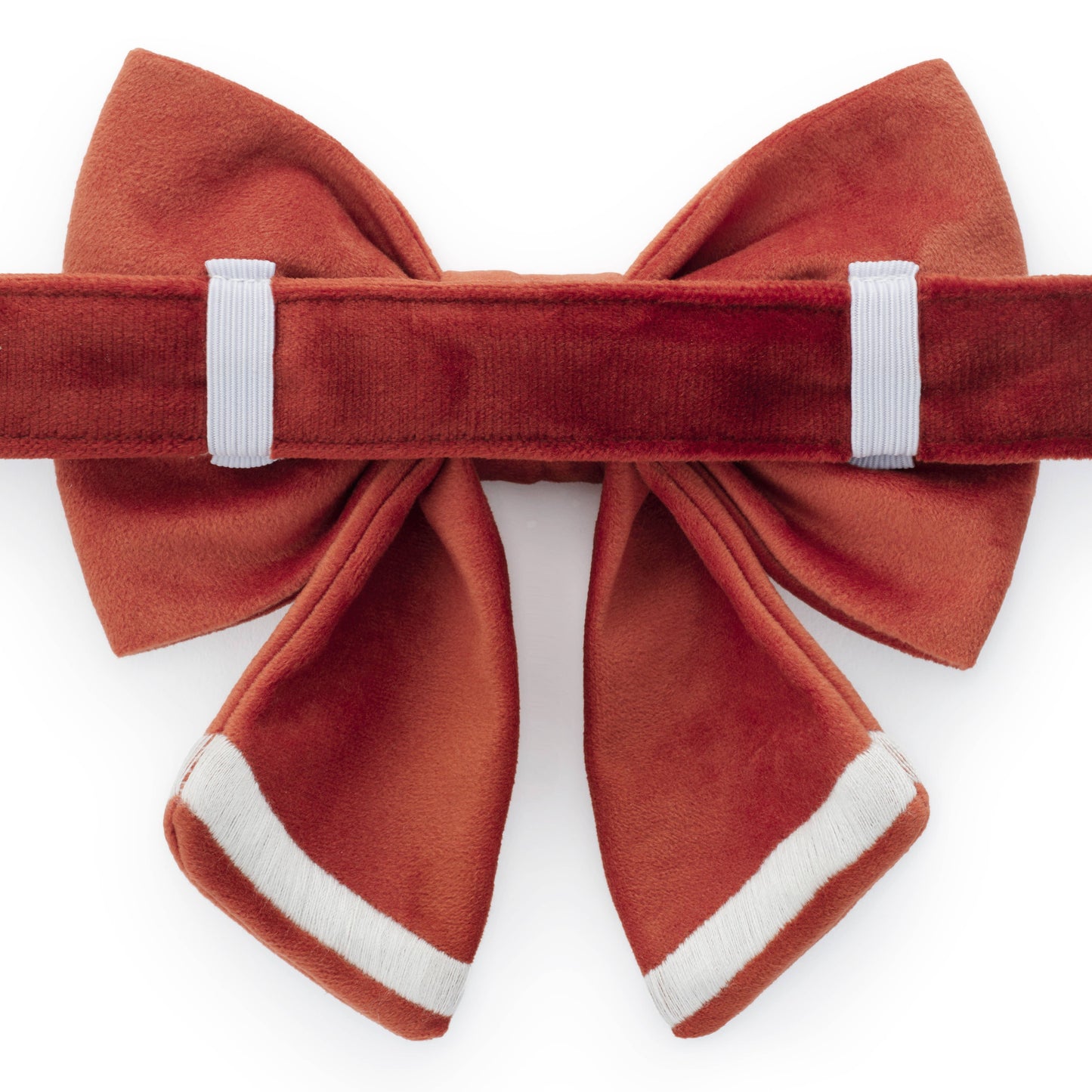 Football Embroidered Lady Dog Bow