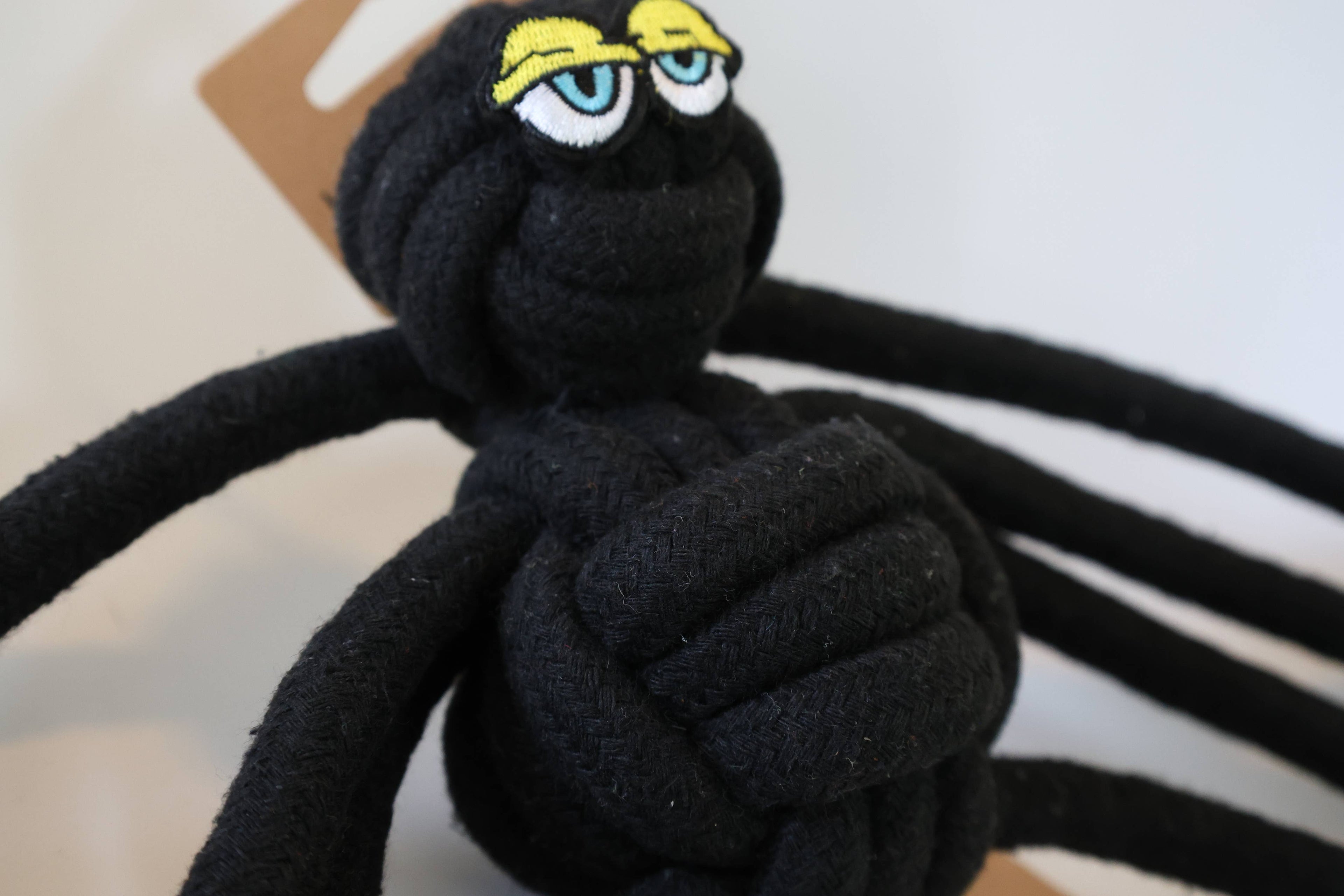 Black Spider Rope Dog Toy