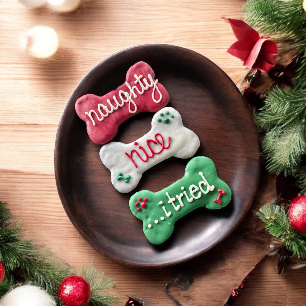 6 inch Santa’s List Bone dog treat