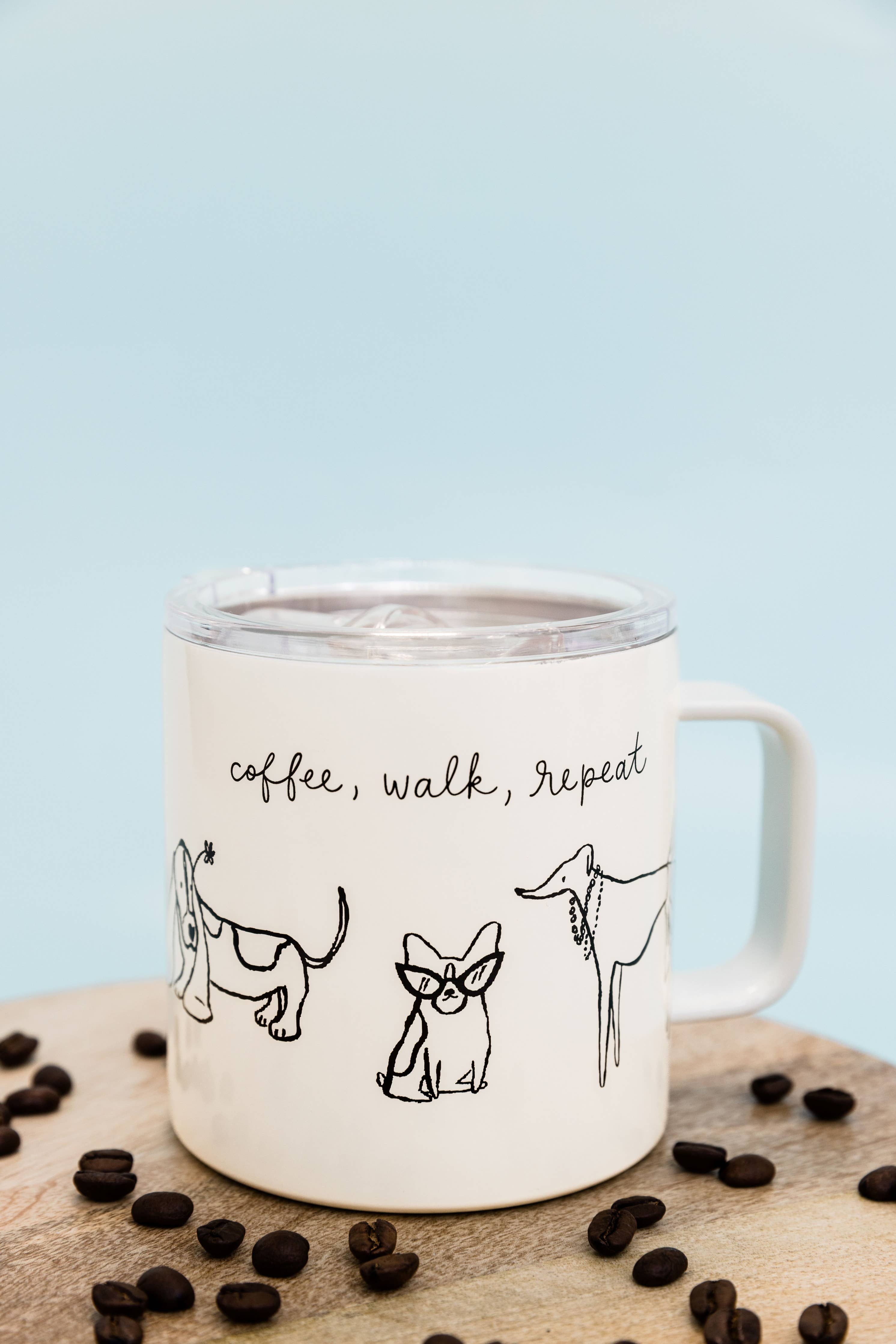 Kate Spade Stainless Steel Coffee Mug, Dog Party