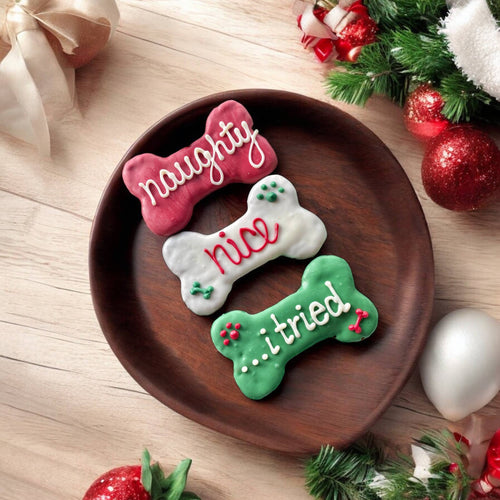 6 inch Santa’s List Bone dog treat