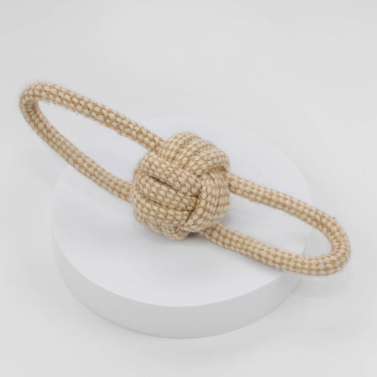 Hemp & Cotton Rope Ball With Two Tugs
