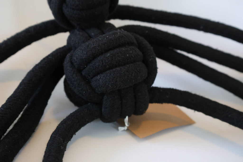 Black Spider Rope Dog Toy