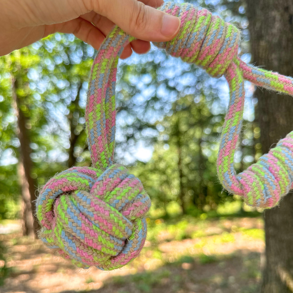 Hemp and Sustainable Cotton Rope Tug Dog Toy | Monkey Fist