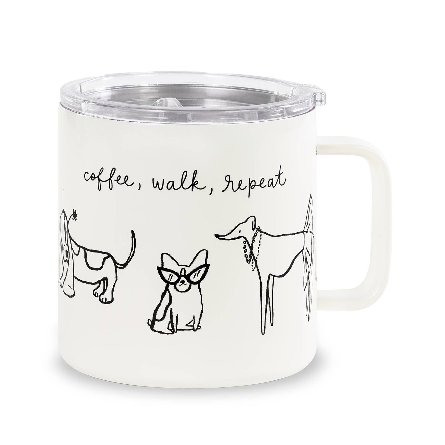 Kate Spade Stainless Steel Coffee Mug, Dog Party