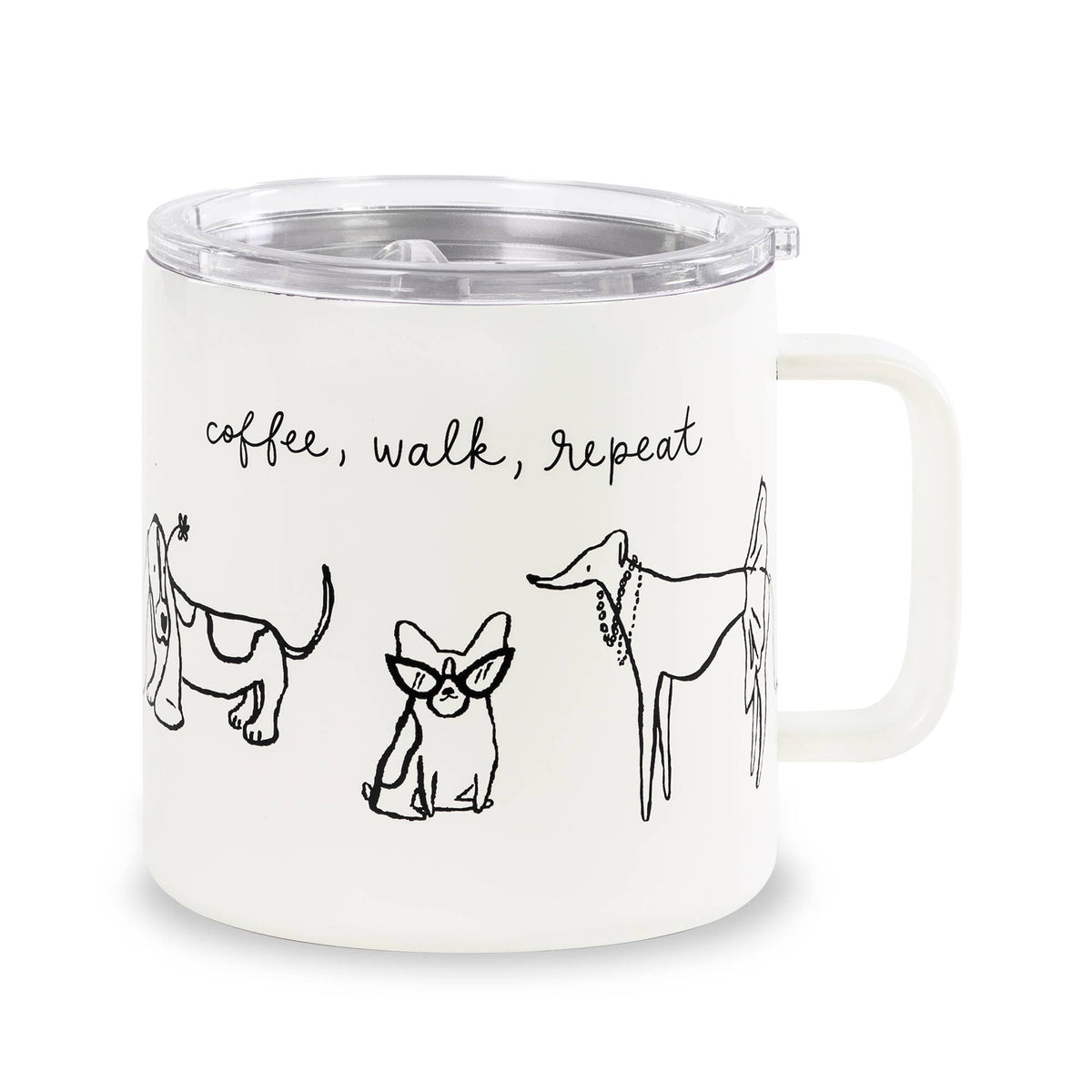 Kate Spade Stainless Steel Coffee Mug, Dog Party