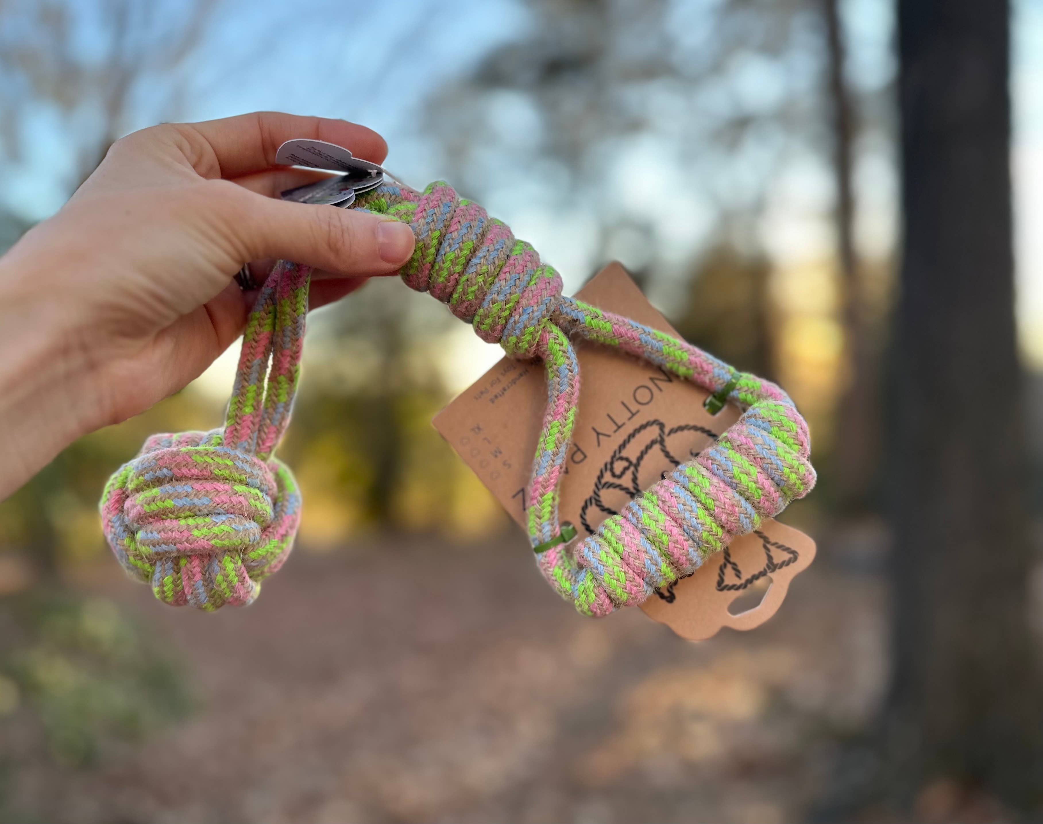 Hemp and Sustainable Cotton Rope Tug Dog Toy | Monkey Fist