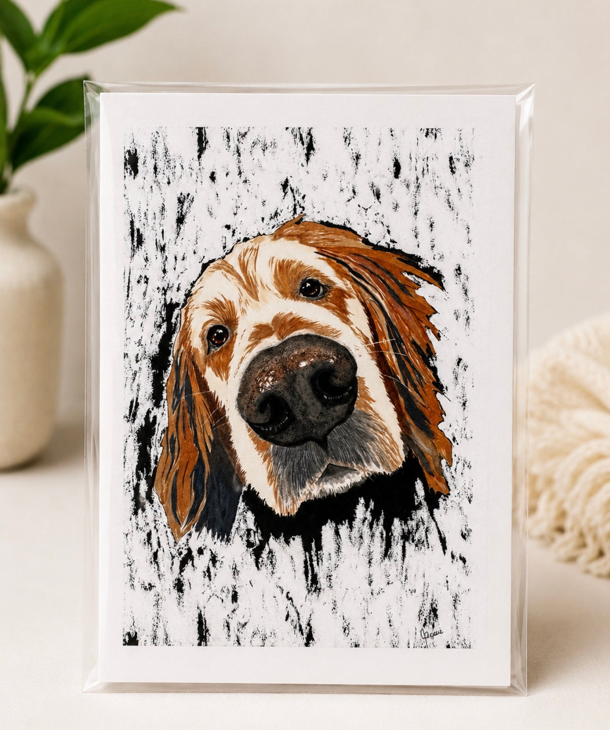 Golden Retriever Fine Art Greeting Card