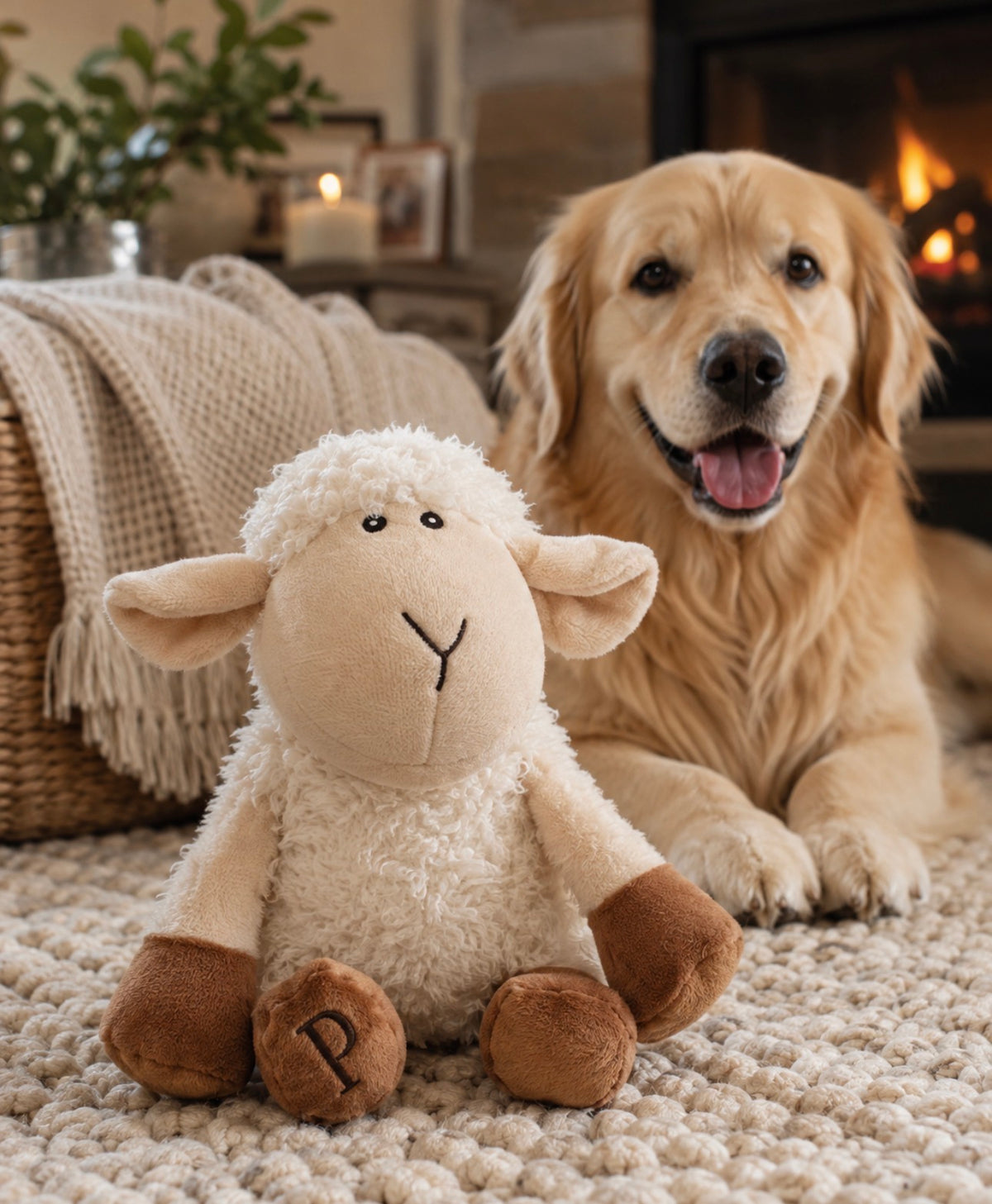 Pendleton Plush Lamb Dog Toy