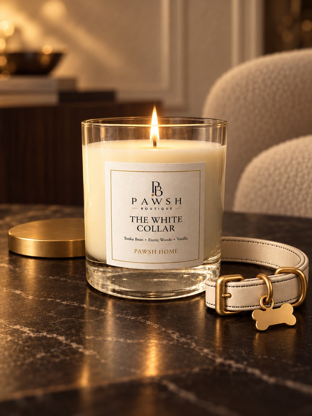 The White Collar | Pawsh Home Candle