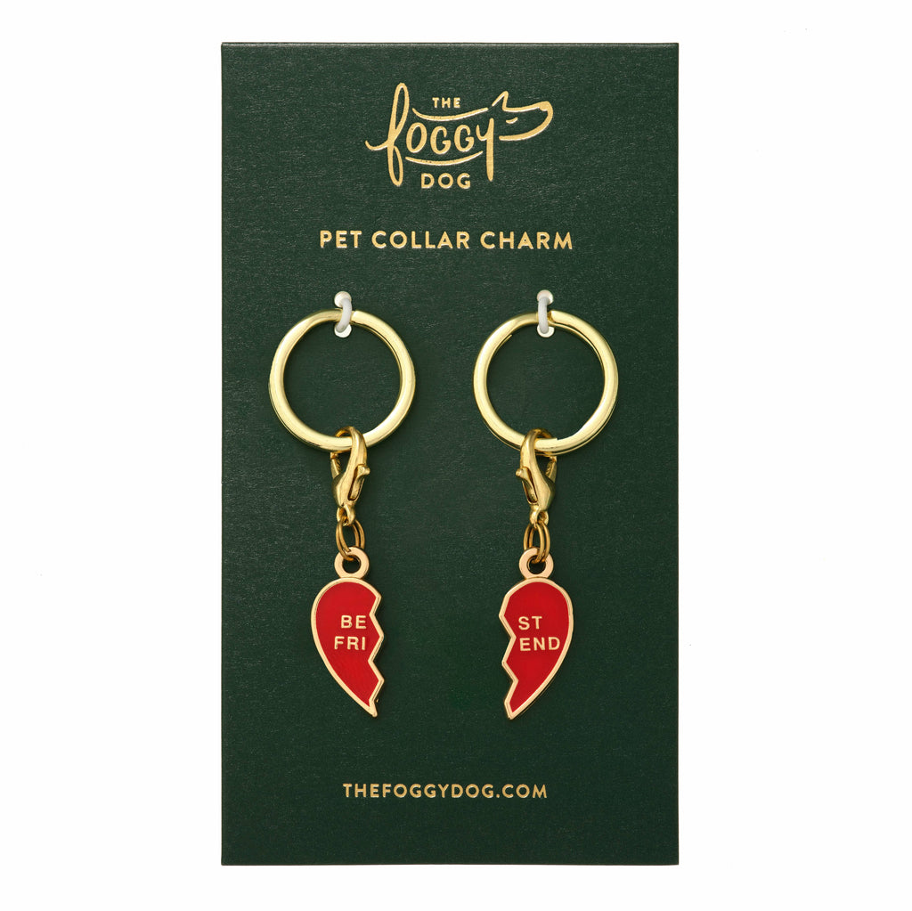 BFF Heart Collar Charm Set