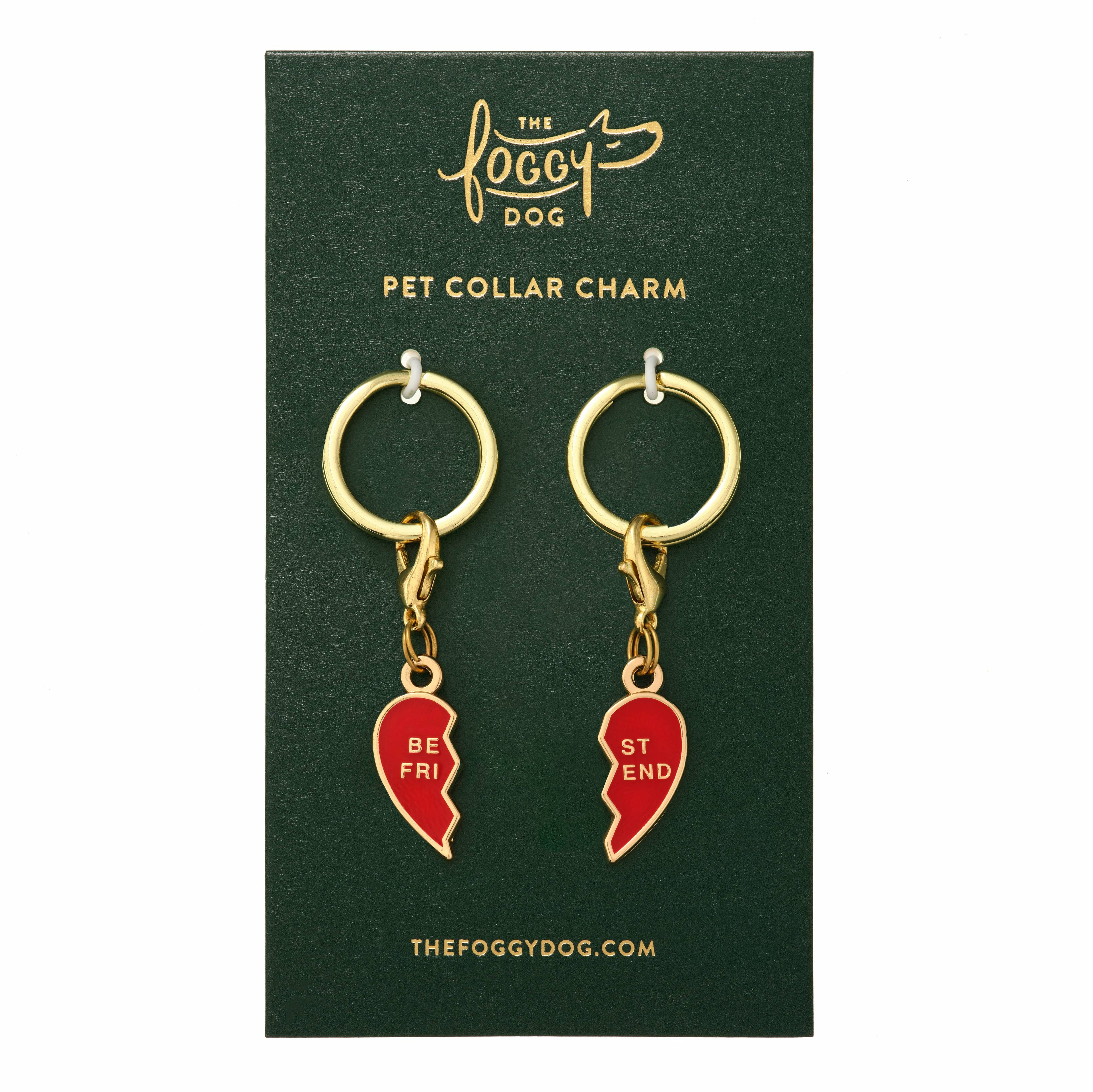BFF Heart Collar Charm Set