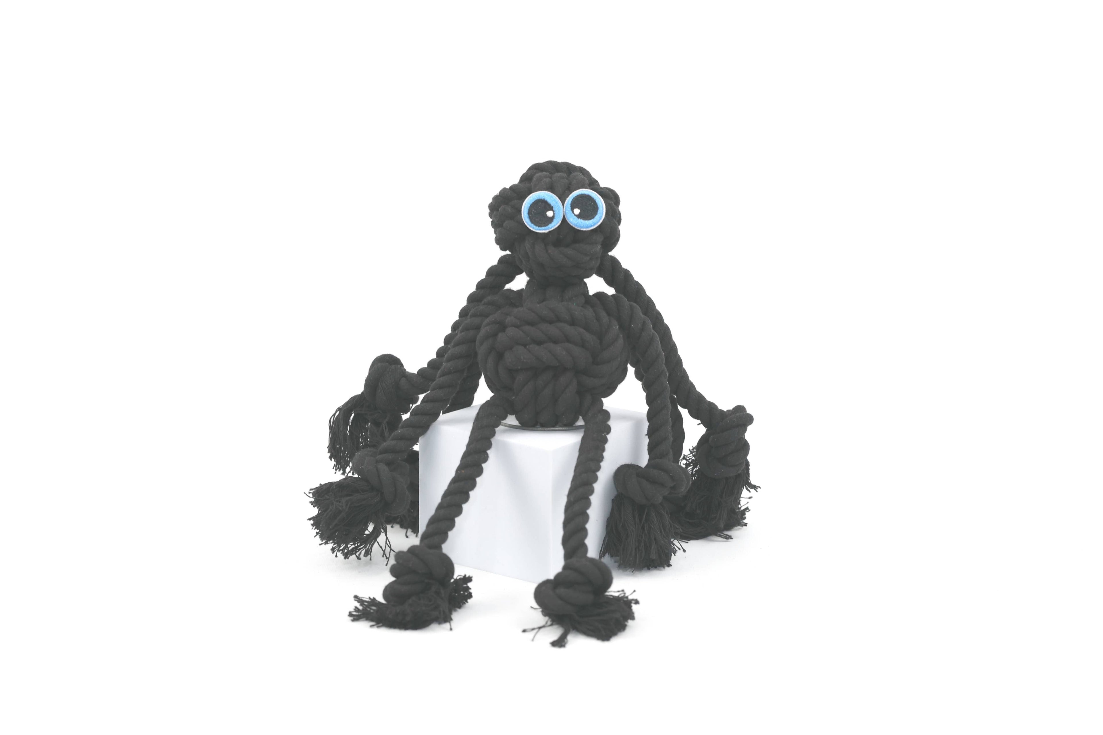Black Spider Rope Dog Toy