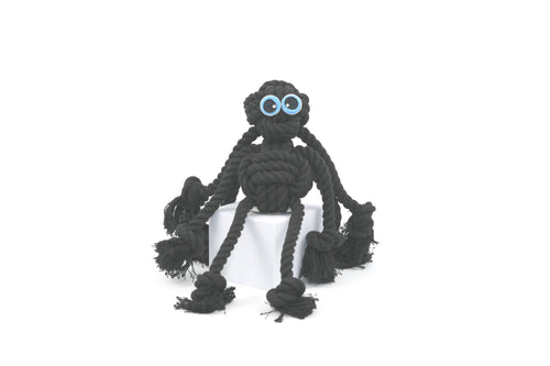 Black Spider Rope Dog Toy