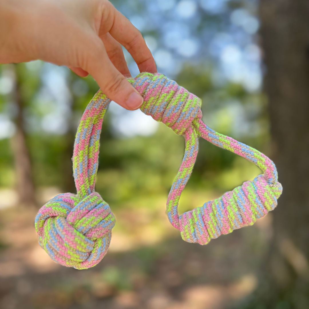 Hemp and Sustainable Cotton Rope Tug Dog Toy | Monkey Fist