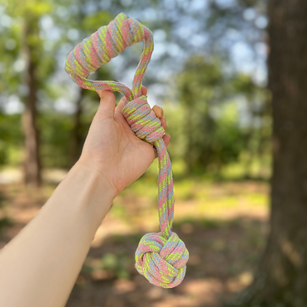 Hemp and Sustainable Cotton Rope Tug Dog Toy | Monkey Fist