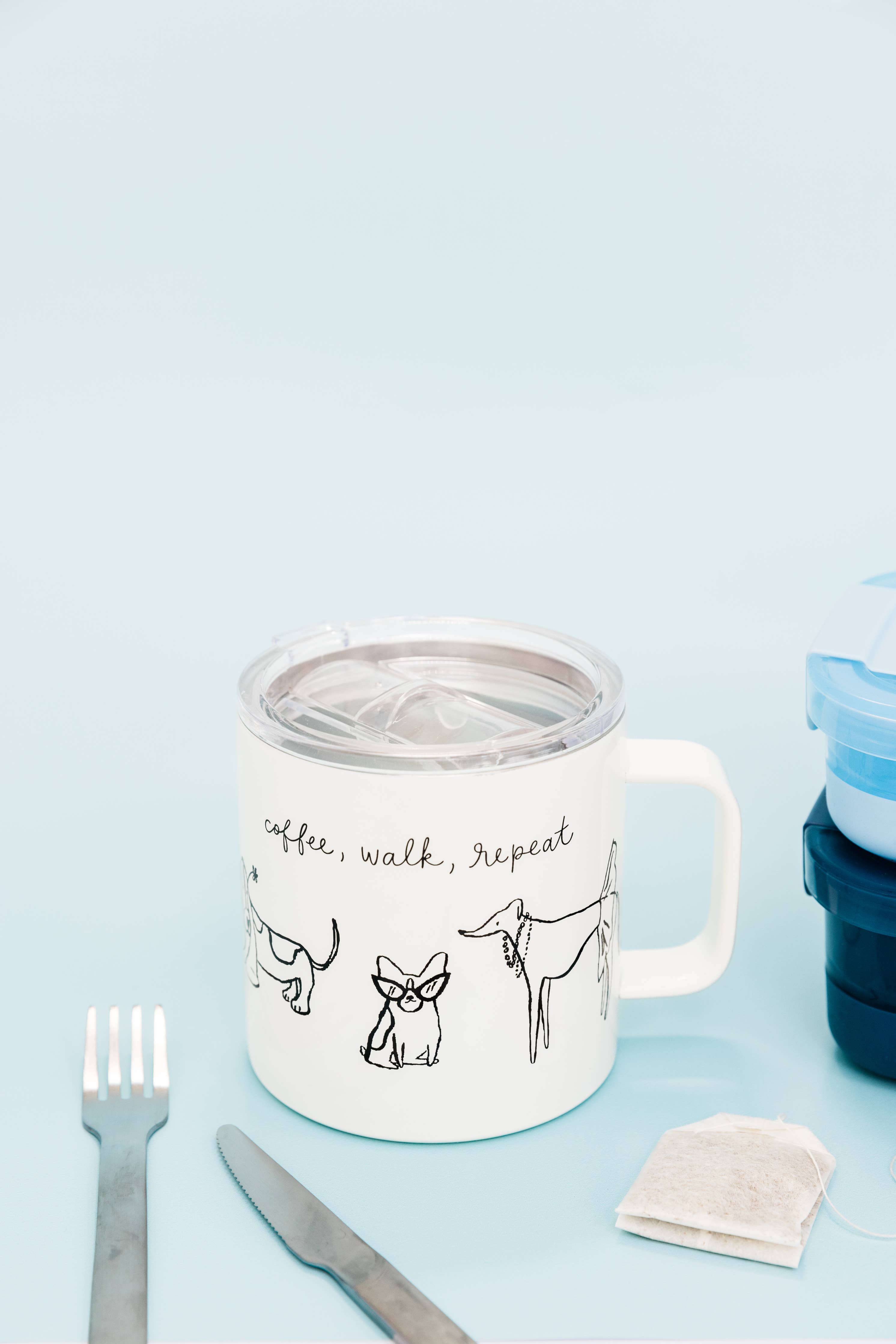 Kate Spade Stainless Steel Coffee Mug, Dog Party
