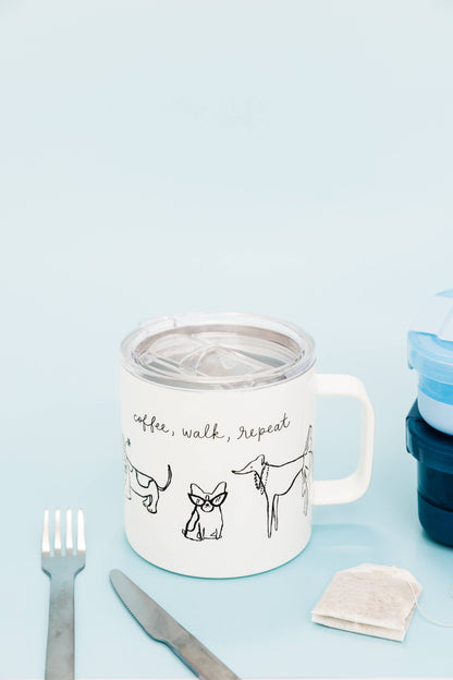 Kate Spade Stainless Steel Coffee Mug, Dog Party