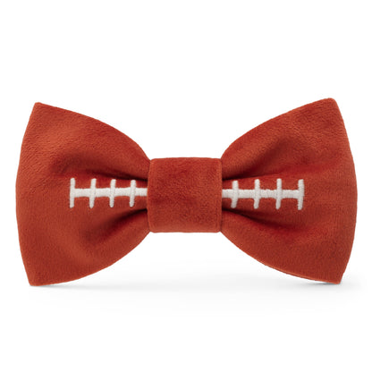 Football Embroidered Dog Bow Tie