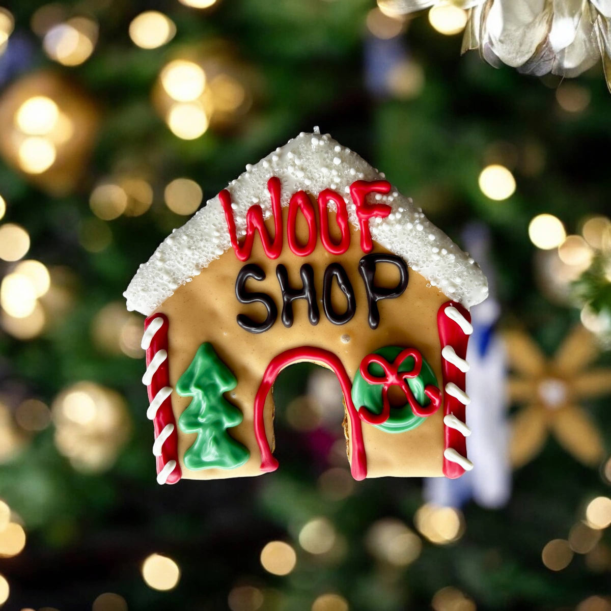 Santa’s WOOFSHOP dog house treats