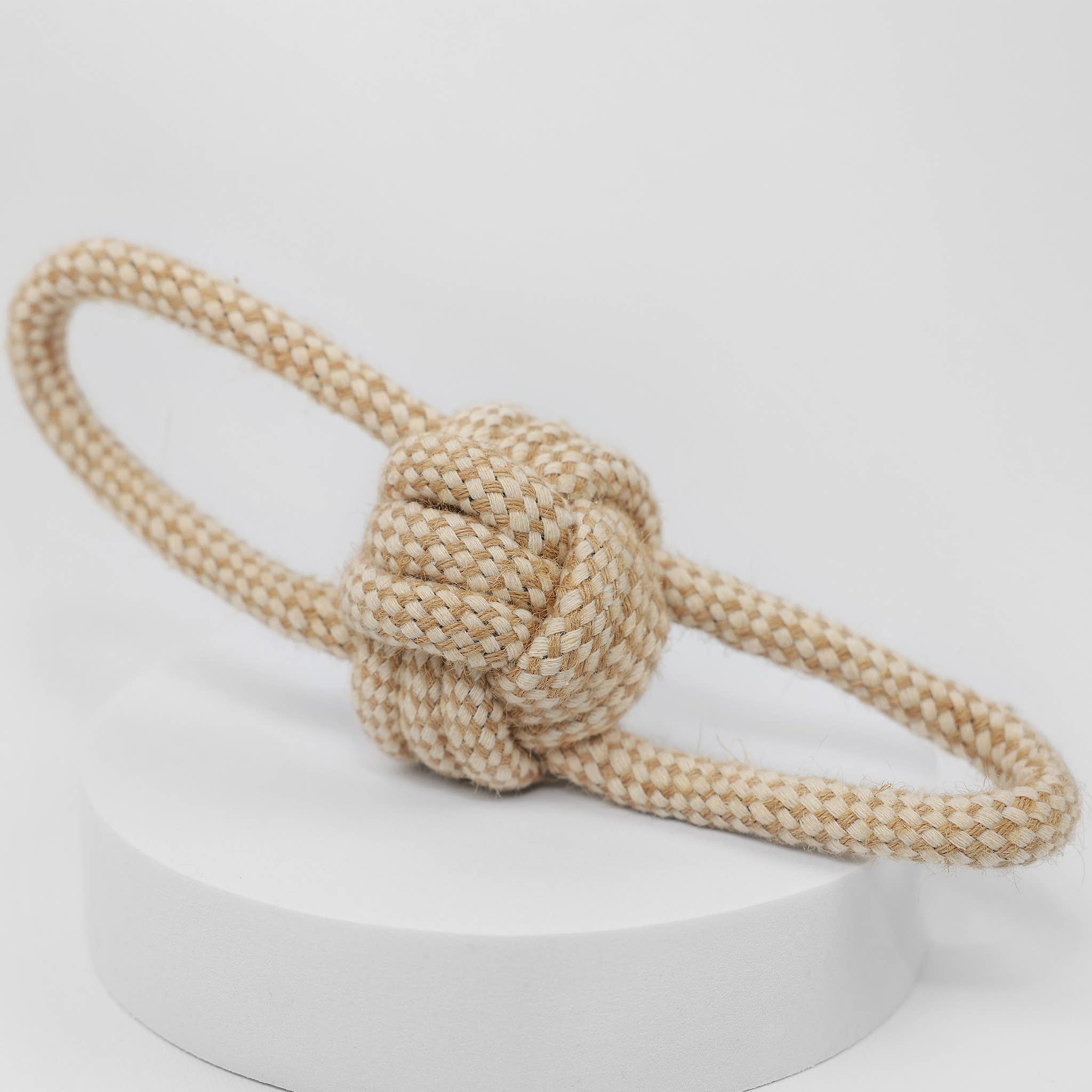 Hemp & Cotton Rope Ball With Two Tugs